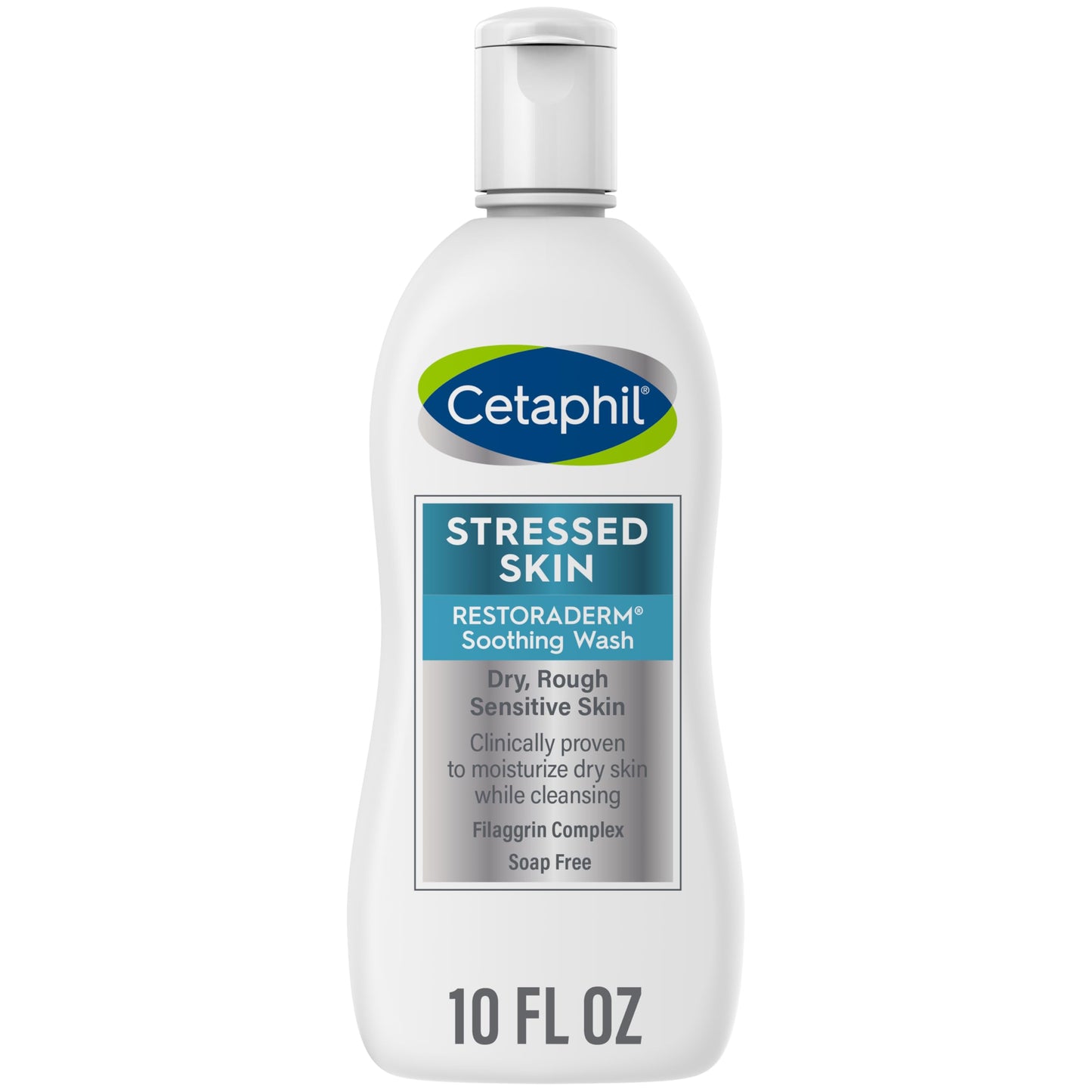 Cetaphil RESTORADERM Soothing Wash, 10 fl oz, Soothes Dry, Stressed Skin, Hypoallergenic, Soap & Paraben Free, National Eczema Association Endorsed