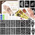 Temporary Tattoo Kit 146pcs with Stencils & 3 Ink Colors