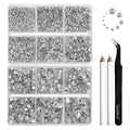 Beadsland 8300PCS Clear Rhinestones Flatback Mix 10 Sizes