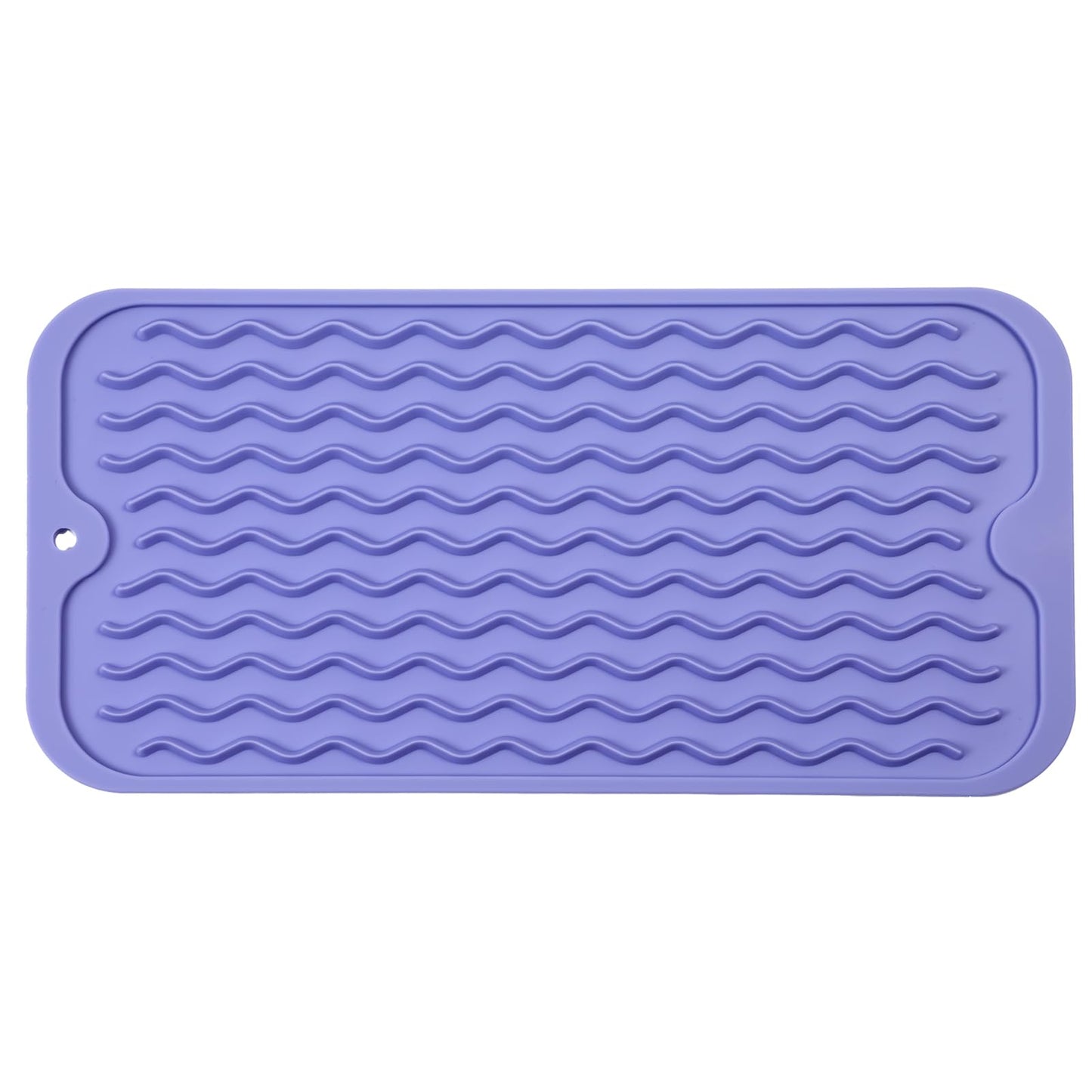 MicoYang Silicone Dish Drying Mat for Multiple Usage,Easy clean,Eco-friendly,Heat-resistant Silicone Mat for Kitchen Counter,Sink,Bar,Bottle,or Cup Light Purple S 12 inches x 6 inches