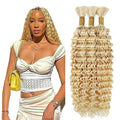 #613 Blonde Human Hair Braiding Extensions - 26 Inch Deep Wave