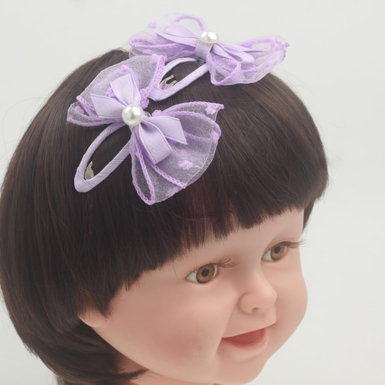 Purple Snap Clips for Toddler Baby Girls Hair Clips -2Pcs