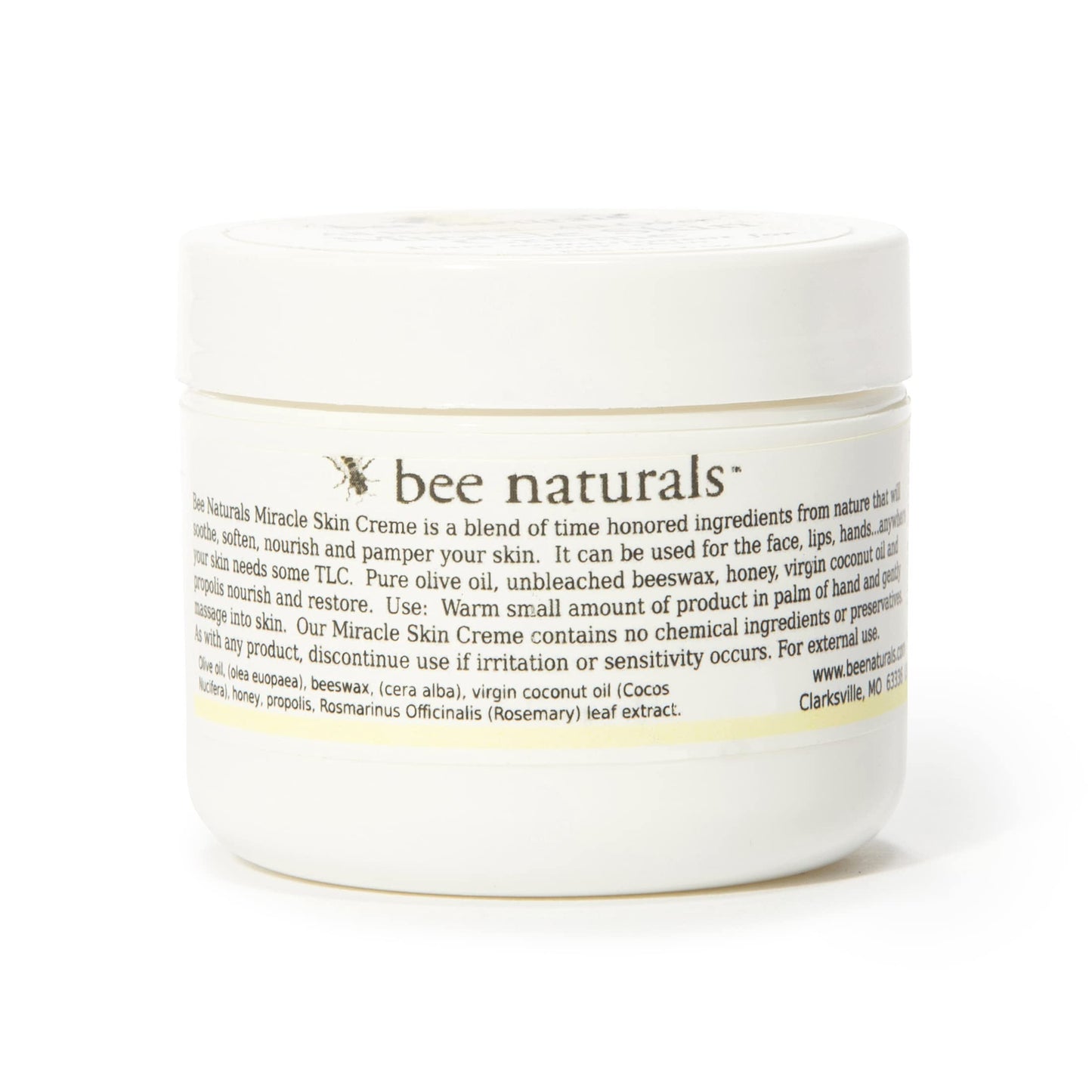 Bee Naturals Miracle Skin Creme - All-Natural Hydrating Cream for Full body - Pure Nourishment with Olive Oil, Beeswax & Coconut Oil - Loved globally for Versatility & Trusted by Generations (4 oz)