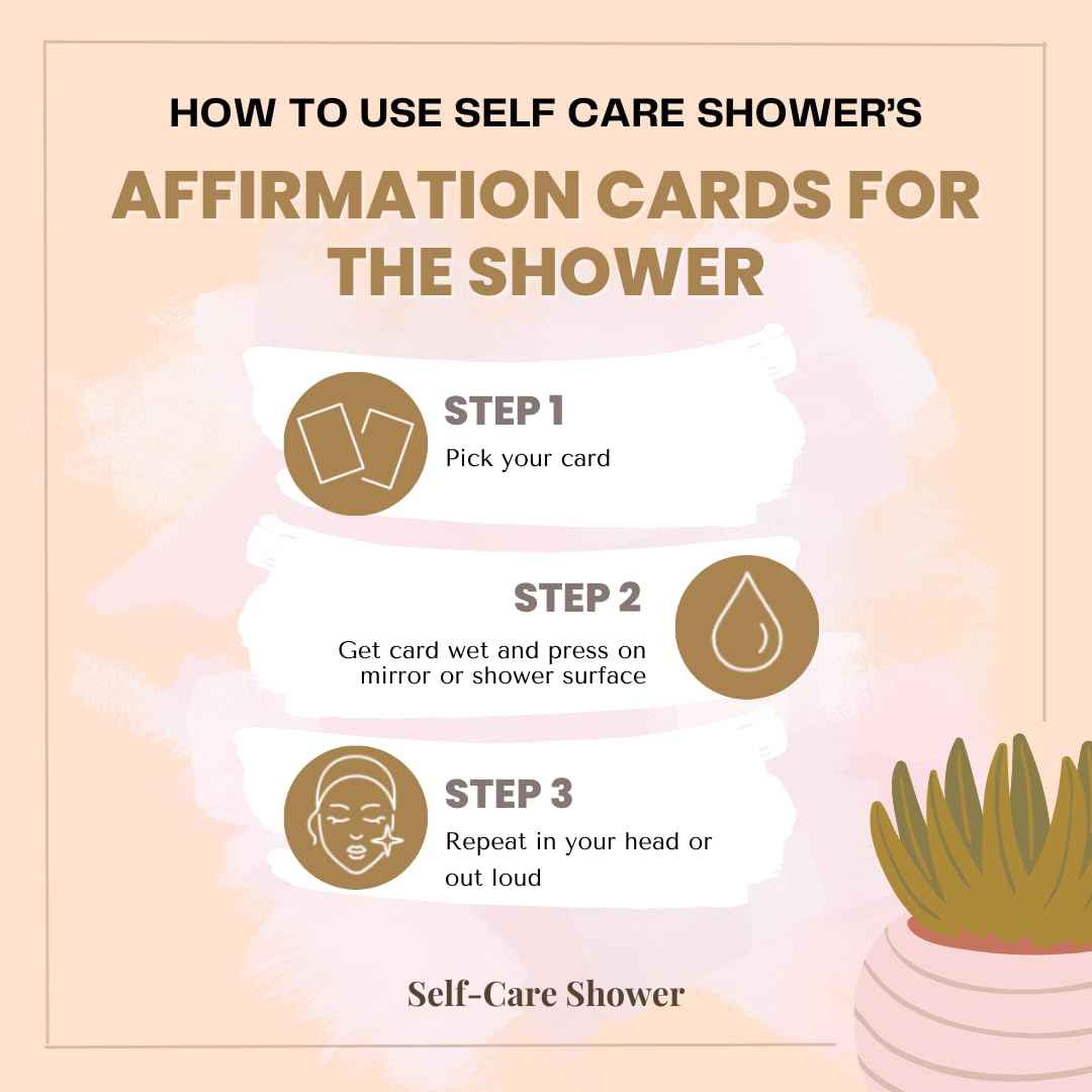 Self Care Shower Affirmation Cards For Shower Self-Love [Waterproof] By Positive Manifest For Women Meditation Cards and Daily Motivational Self-Empowering Quotes Girl Boss 14 Stress Relief Routine