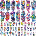 JEEFONNA 86 Sheets Temporary Tattoos - Waterproof Fake Tattoos