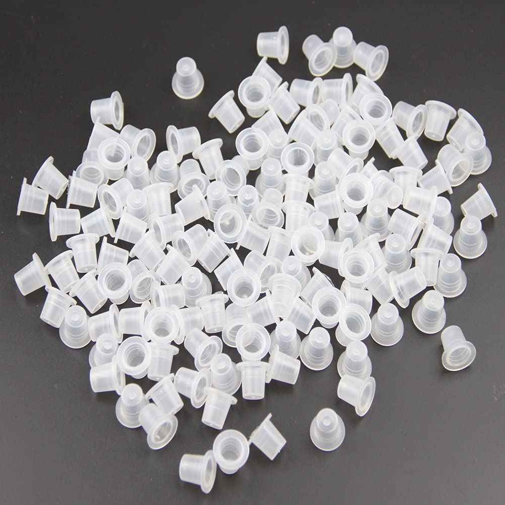 Tattoo Ink Caps Cups,Tattoo Ink Cups Caps 1000pcs #9 Small Size Pigment Caps Microblading Ink Cups for Tattoo Pigment Ink Tattoo Machine Kits Supplies (1000 S)
