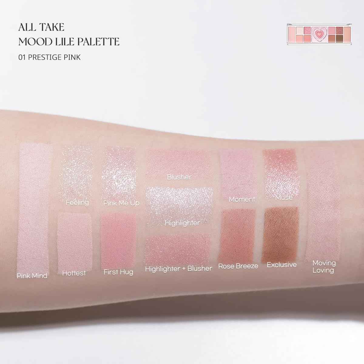 Peripera ALL TAKE MOOD LIKE PALETTE (01 PRESTIGE PINK (PERITAGE))