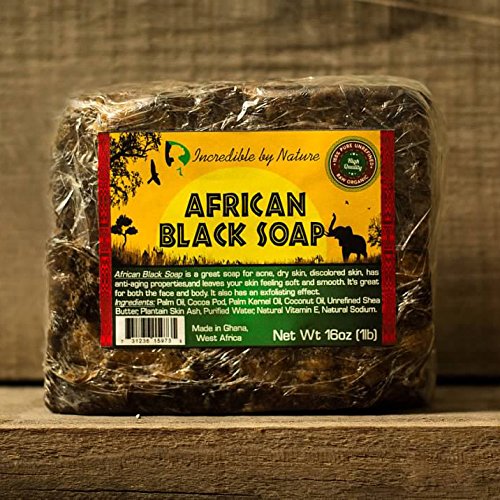 Incredible BY NATURE African Black Soap - 1lb Raw Organic Soap Face & Body Wash