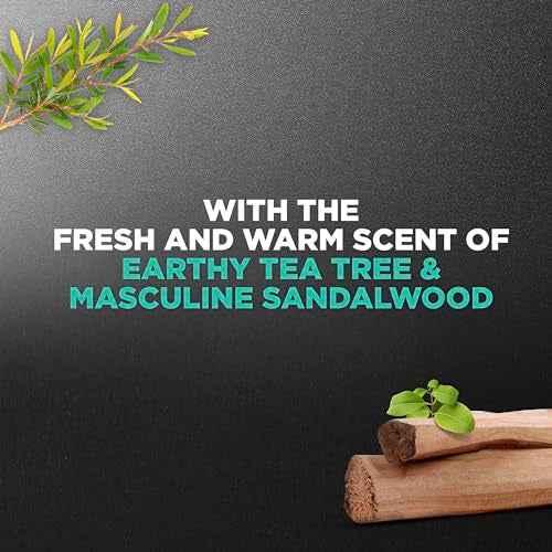 DOVE MEN + CARE Body and Face Wash Invigorating Revive 3N1 with Tea Tree Oil, with 24-Hour Nourishing Micromoisture Technology, 30 oz