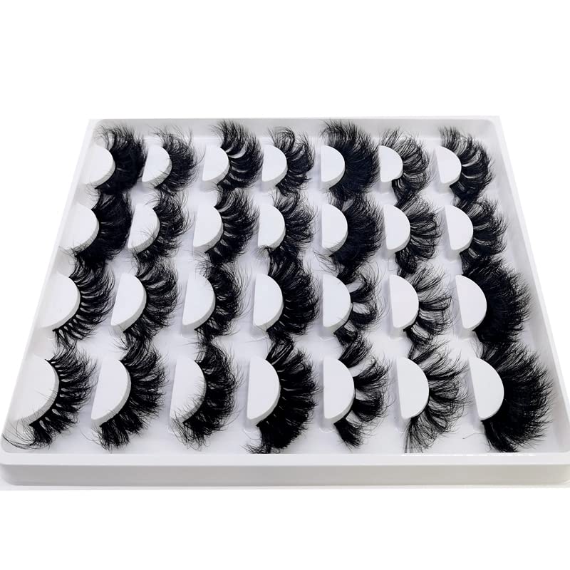 AMSDCN 14/16 Pairs Fluffy mix Lashes 10-25mm 3D Mink Lashes Long Thick Natural False Eyelashes Wholesale Lashes (SD-04)