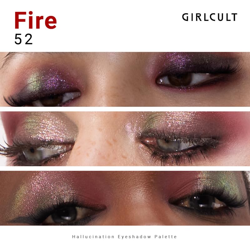 GIRLCULT 4-Color Eyeshadow Palette - Matte & Glitter Quad