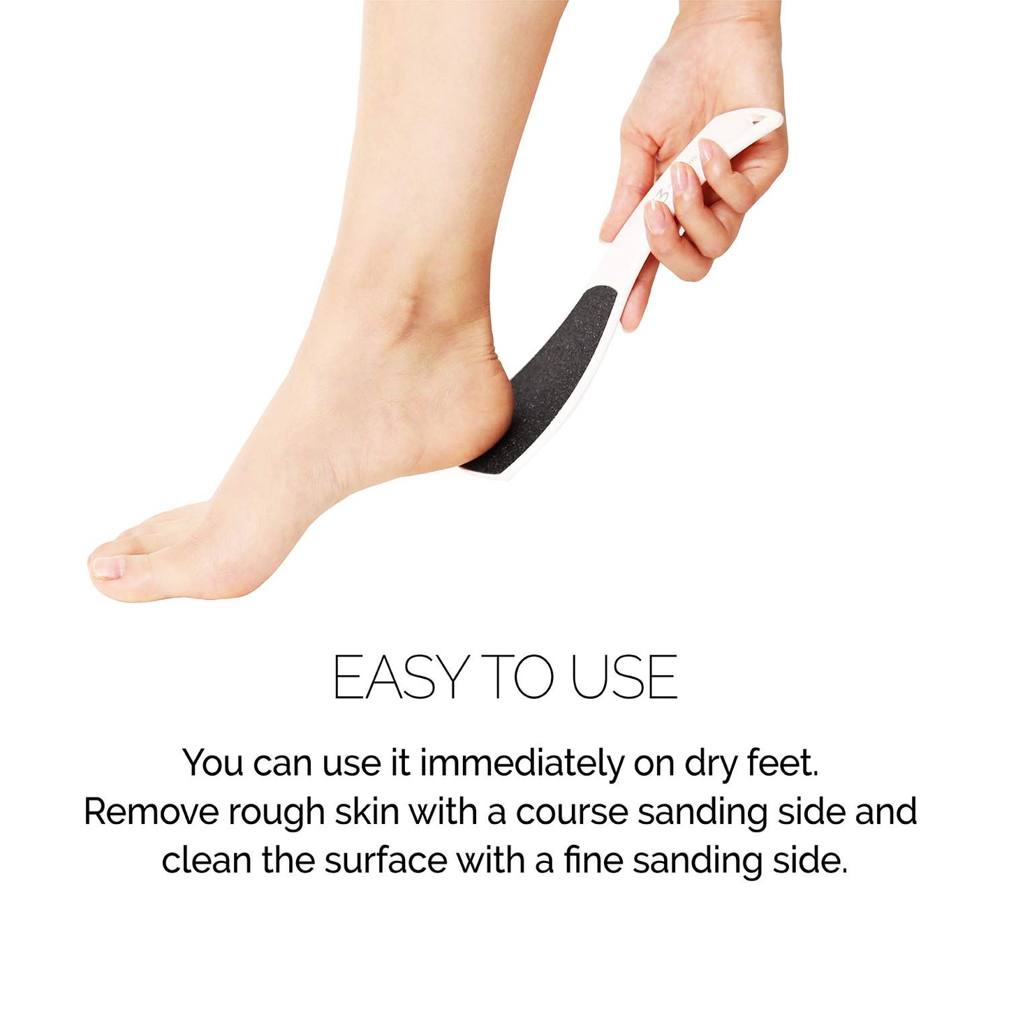 F3 Systems S-Line Emery Foot file, Colossal Double-Sided Pedicure Tool, Effective for Cracked Heel, Ergonomic Design for Easy Grip