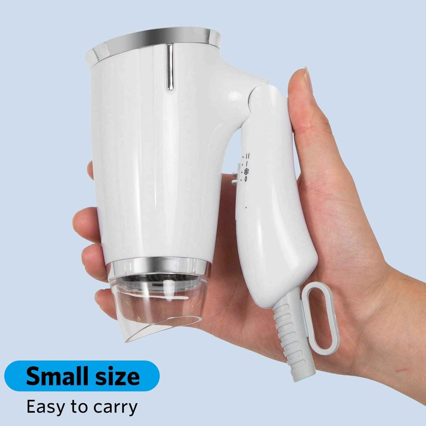 Travel Hair Dryer 1200W Folding Handle Lightweight Blow Dryer,Smart Portable 3 Heat Settings Professional Compact Hair Dryer,Fast Drying for Women