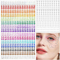 1332 PCS Rainbow Self-Adhesive Face Gems & Body Jewels, 15 Colors
