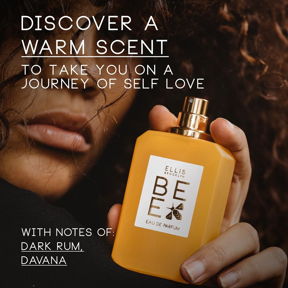 Ellis Brooklyn BEE Eau De Parfum - Gourmand Perfume For Women with Dark Rum, Vegan Honey, Vanilla Bean, & Sandalwood, Vegan Perfume Made In The USA