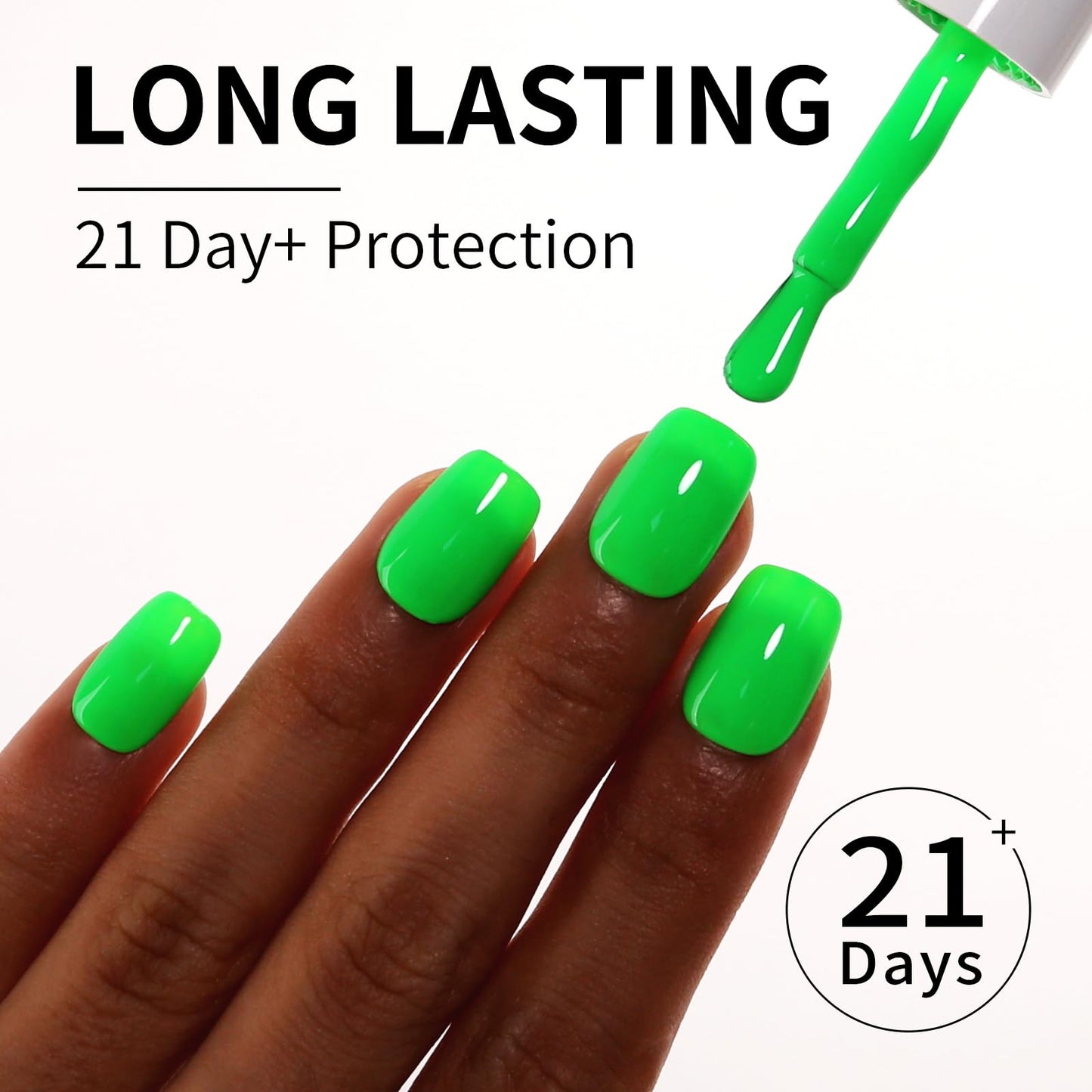 Firedeep Neon Green Gel Nail Polish 16ML Bright Green Gel Polish UV/LED Soak Off Spring Summer Nail Polish Nail Art Starter Manicure Salon DIY at Home 1Pcs