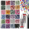 GUFUGU 6000 Pcs Mixed-Color Resin Jelly Rhinestones for Crafts