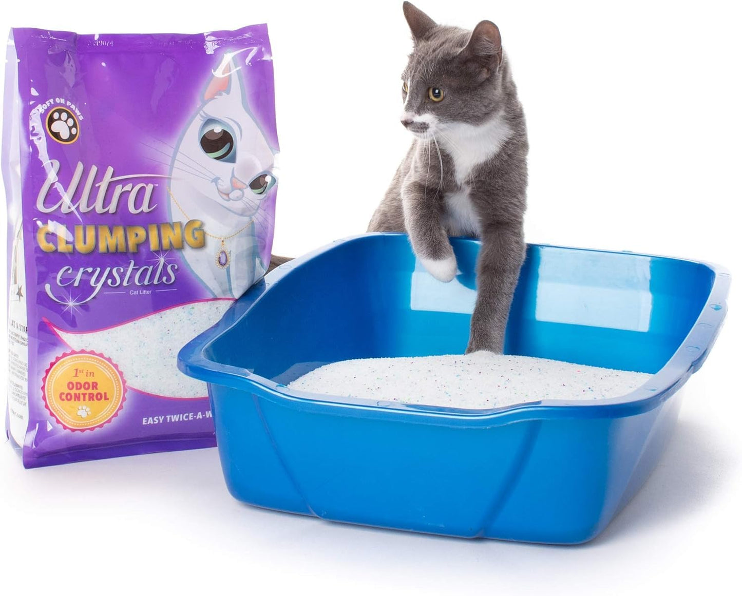 Ultra Clumping Micro Crystals Premium Cat Litter - Dust Free, Soft on Paws, Fragrance Free - 15 Lbs. Total (3pk of 5 Lbs.)