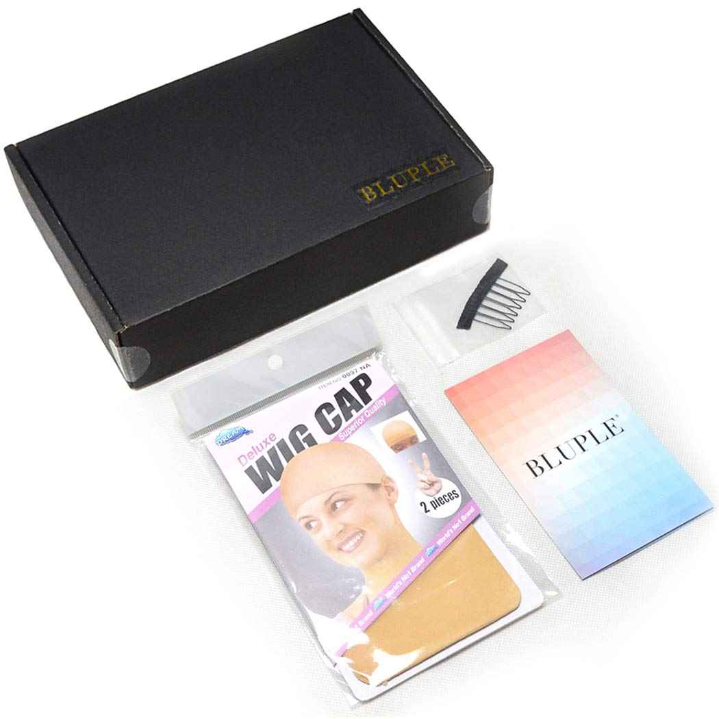 BLUPLE Platinum Blonde 13x3.5 Lace Front Wig Long Natural Wavy 60# Blonde Heat Resistant Synthetic Hair Replacement Full Wigs Middle Part for Women 22 Inch