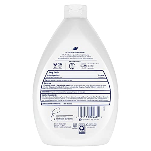 Dove Antibacterial Hand Wash Refill 34 oz Pack of 6 Unscented Moisturizing