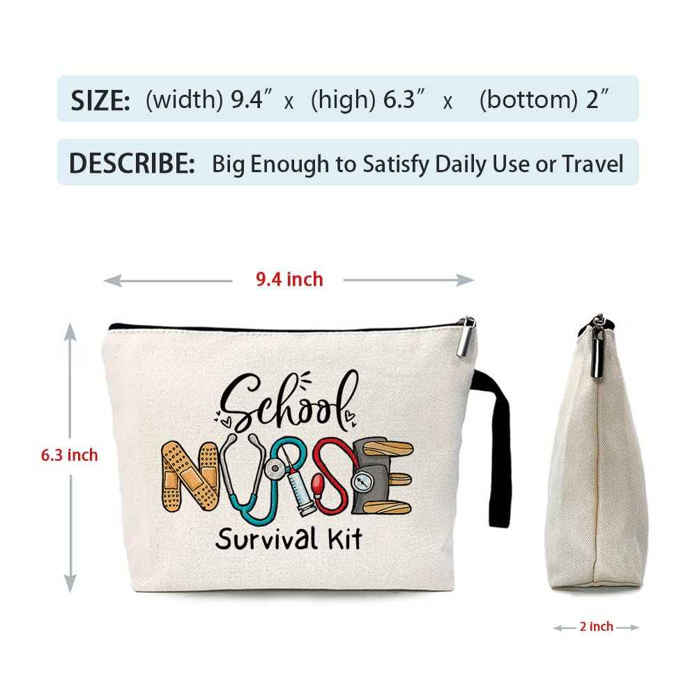ZHANTUONE Nurse Survival Kit Funny Cosmetic Bag, for Travel Toiletry Zipper Storage Pouch Makeup Bag, Appreciation Gifts for Nurse Week Nurse Practitioner, Nurse Graduation Gifts, Nurses Day Gifts