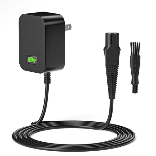 12V Charger Replacement for Braun Shaver Series 3/5/7/9/1, Auto Power Off & Charging Display 12V 400mA Power Cord Compatible with Braun Shaver Series Razor 3040s 310s 340S, 5018s, 740S and More Models
