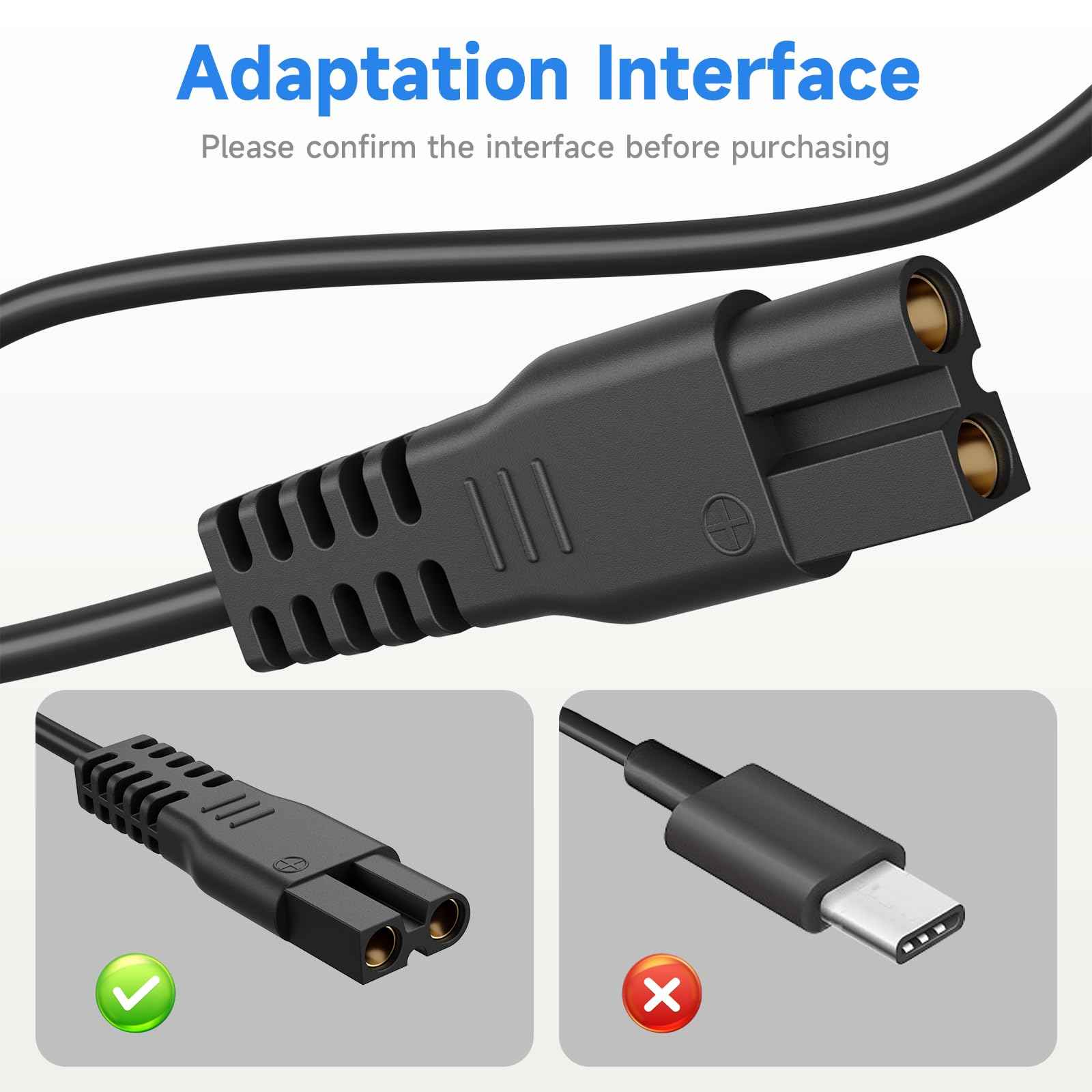 Replacement for Meridian Trimmer Charger, Charging Cord Compatible for Meridian Trimmer Original M2B M2C M2A M2G,Grooming Electric Shaver Trimmer 5V 1A Power Cord Adapter