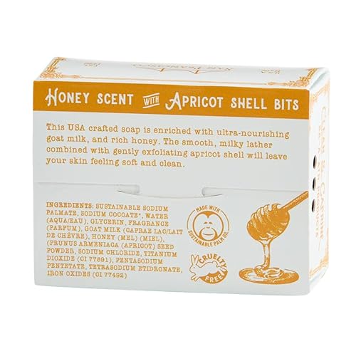 San Francisco Soap Company Clean & Caprine Goat Milk Soap Bar | Honey |Dye-Free Bar Soap | Enriched with Nourishing Goat Milk | Unisex Fragrance | 5oz