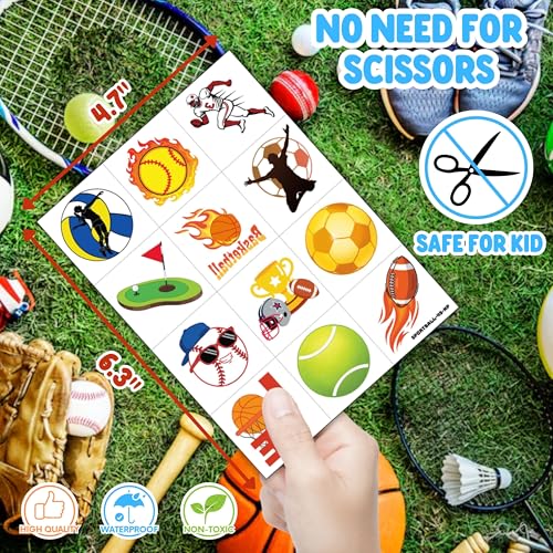 72 PCS Sports Balls Party Favors Kit with Punch Balloons & Tattoos