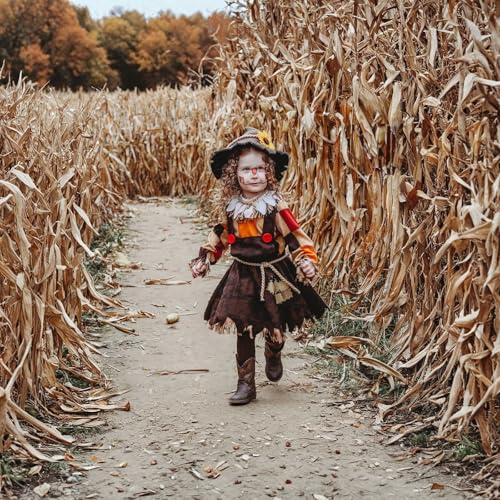 Scarecrow Face Temporary Tattoo Stickers, 2-Pack Halloween