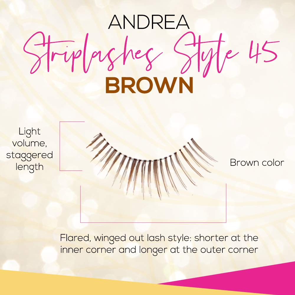 Andrea False Lashes Style 45 - Brown 4 pairs