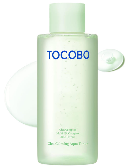TOCOBO CICA Calming Aqua Toner – Korean Soothing Face Toner with CICA, Hyaluronic Acid & Aloe – Daily Hydration for Sensitive Skin, 24-Hour Moisture, Hypoallergenic pH Balancing Formula, 6.76 fl.oz.