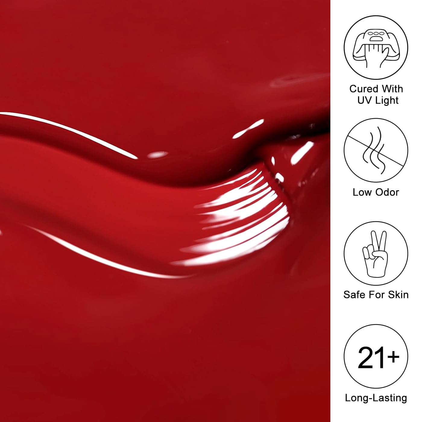 Imtiti Red Gel Nail Polish, 15ML Cherry Dark Red Gel Polish Christmas Red Gel Nail Polish Soak Off LED UV Nail Autumn Winter Gel Polish DIY Nail Art Starter Manicure Salon Gel Nail Kit