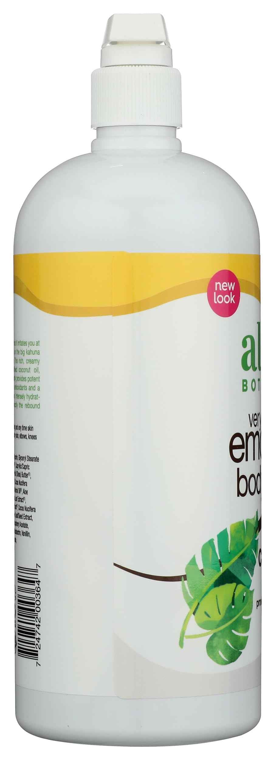 Alba Botanica Very Emollient Body Lotion, Coconut Rescue, 32 oz. (Packaging May Vary)