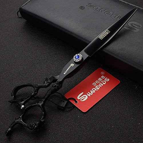 7 inch salon personalized scissors 19 cm cool black salon hair styling hair scissors stainless steel hair tools