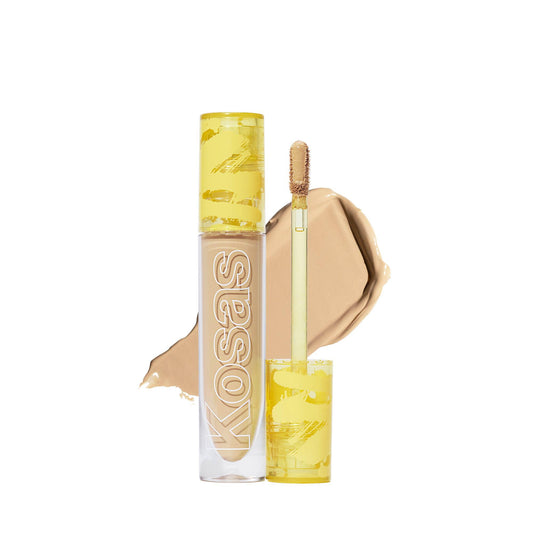 Kosas Revealer Concealer - Medium Coverage Makeup with Hyaluronic Acid, Conceals Dark Circles Under Eyes, Dark Spots and Blemishes + Brightens, Hydrates, Long-Lasting & Vegan, (Tone 5.5 O)