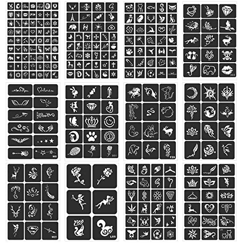 Henna Stencils 24 Sheets – 400+ Reusable Tattoo Templates