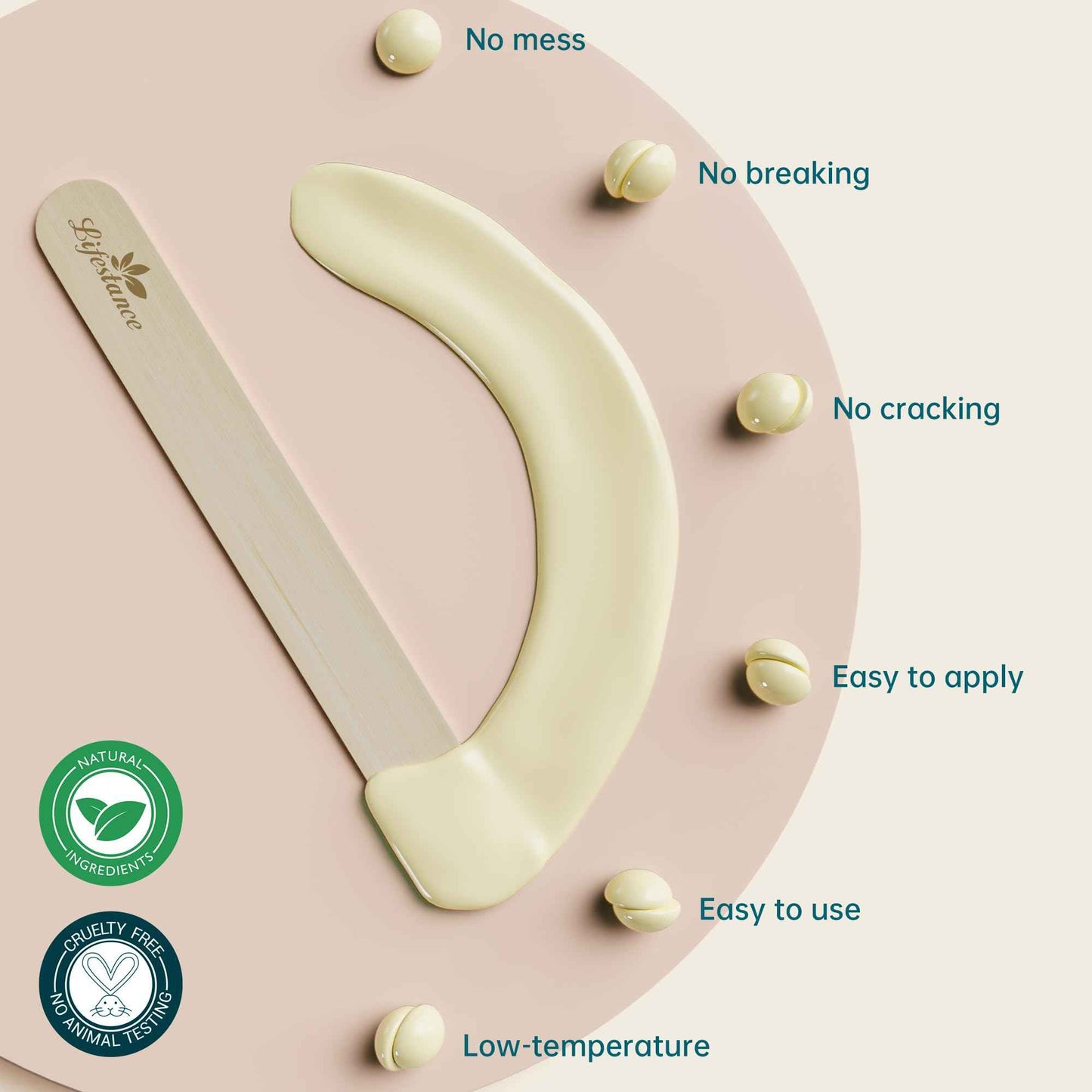 1lb Hard Wax Beans, Lifestance Wax Beads Hair Removal Hard Wax Kit for Thin & Fine Hair, Sensitive Skin, Waxing Beads for Face, Chin, Eyebrow, Bikini