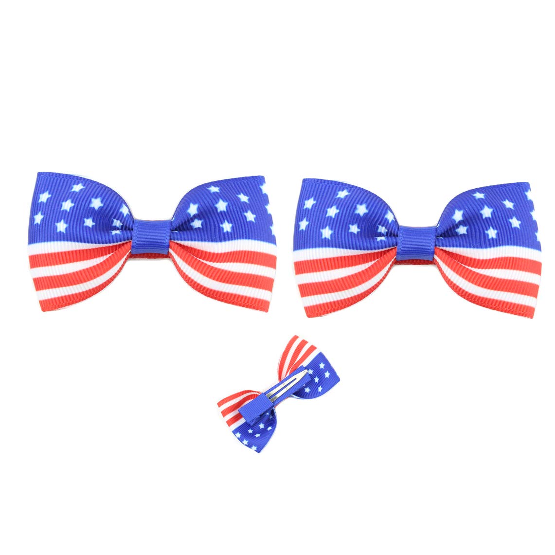 Baby Girls Hairpin Flag Ribbon Hair Clips Alligator Barrette For Festival Days JHN05 (1-Blue)