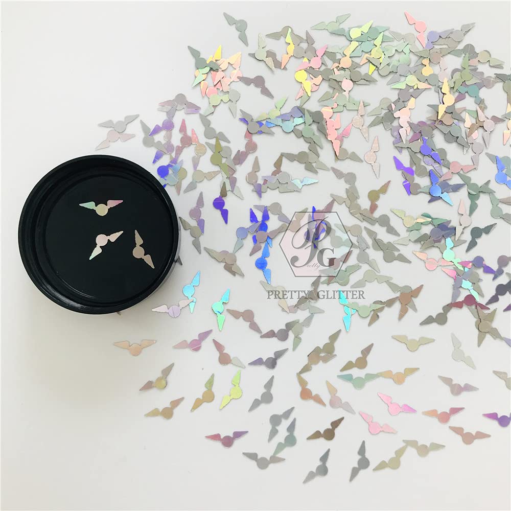 PrettyG 10 Grams/Pack - Snitch Eagle Shape Holographic Glitter Sequins - Festival Rave Beauty Makeup Face Body Nail Art Decoration LB100