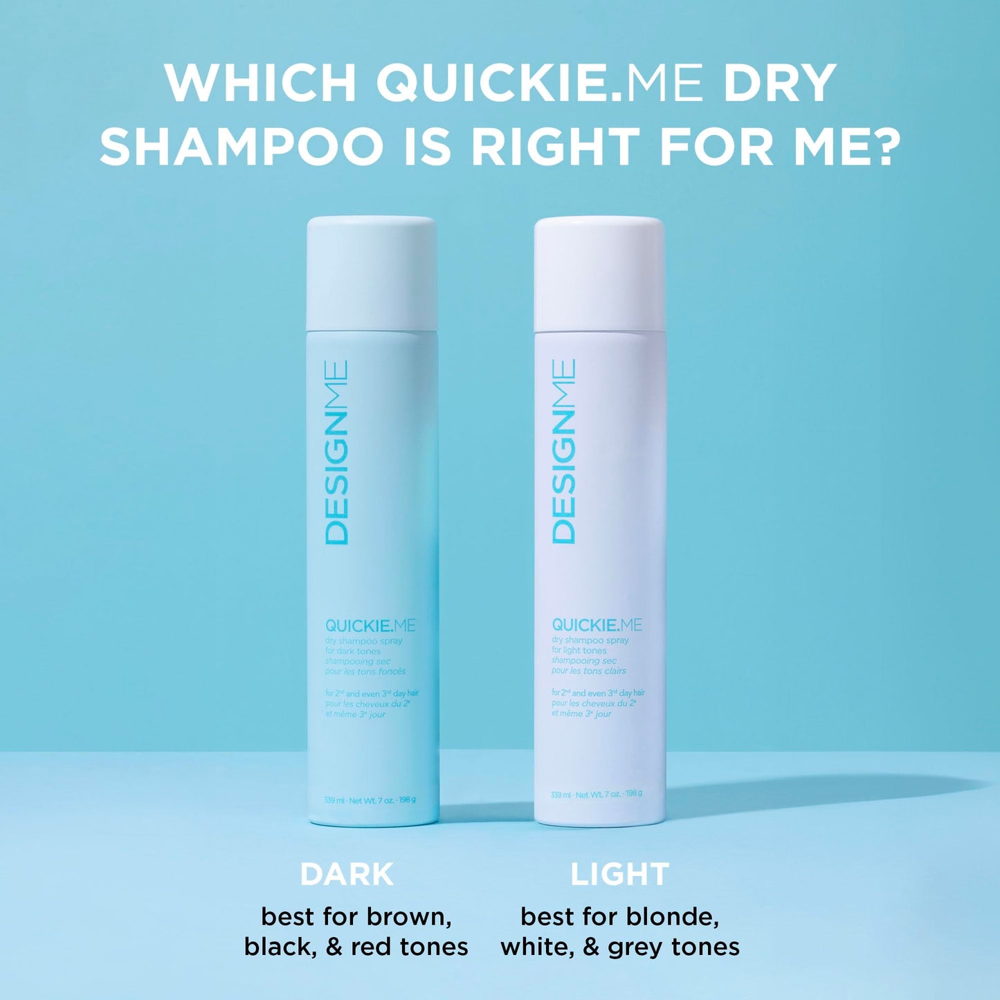 QUICKIE.ME Dry Shampoo For Dark Tones by DESIGNME | Instantly Refreshes, Absorbs Oils | Root-Lifting Formula with Rice Starch | Residue-Free Waterless Spray for Brown, Black, Dark & Red Hair