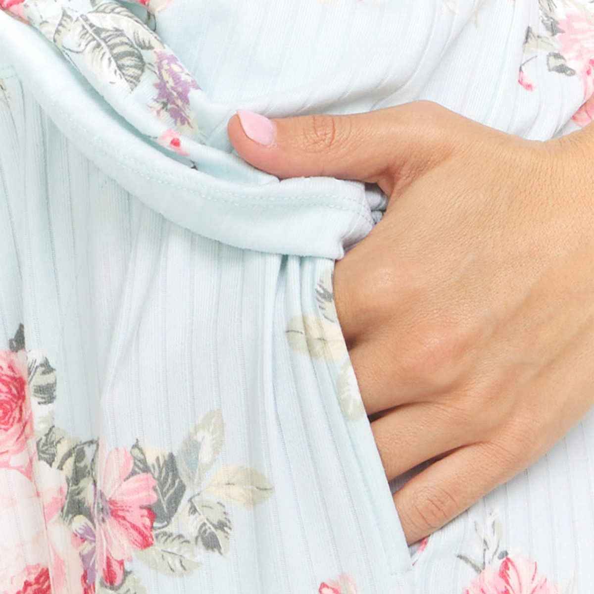 Flora Nikrooz Women 2-piece Super Soft Pajama Set (XX-LARGE, BLUE)