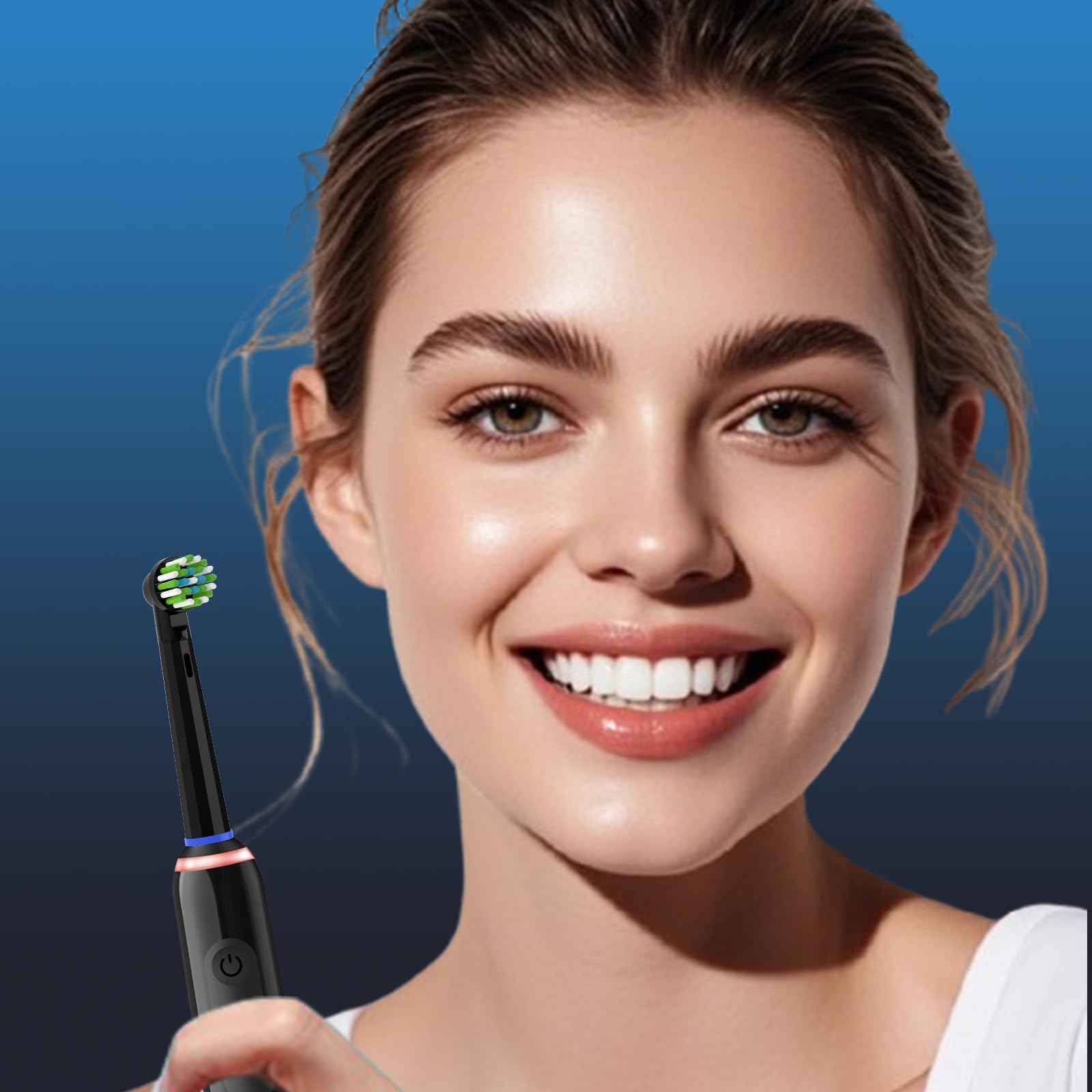 Scotzel Replacement Heads Compatible with Oral B Pro 1000, Genius X, Smart 1500 Series Electric Toothbrush, 8 Pcs Brush Heads Compatible with Oral B (Black/White)