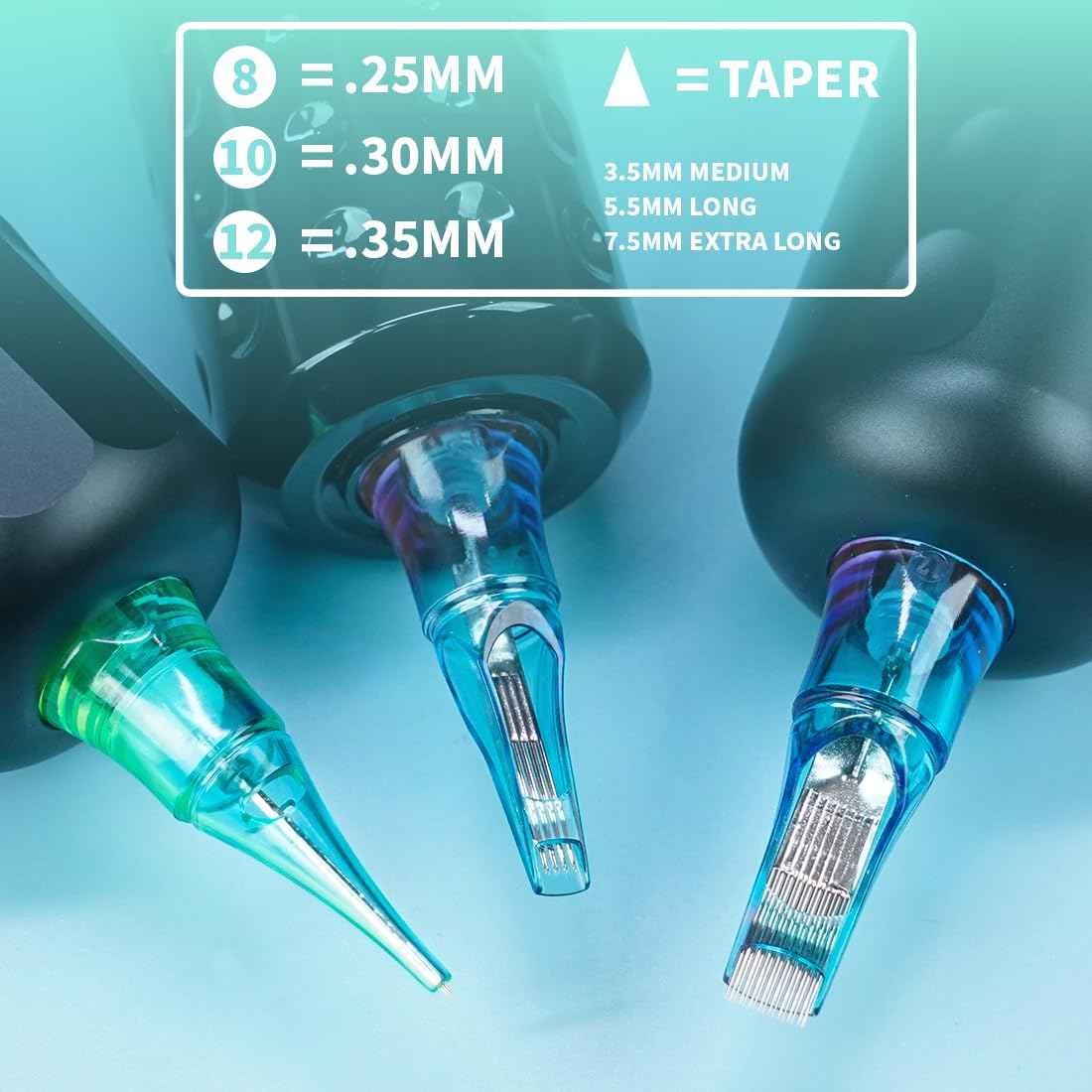 Wjx Ultimate Tattoo Needles Cartridge 1211M (20Pcs/Box) Premium Magnum Cartridges Needle Fast Shading Smooth Blending for Tattoo Artists