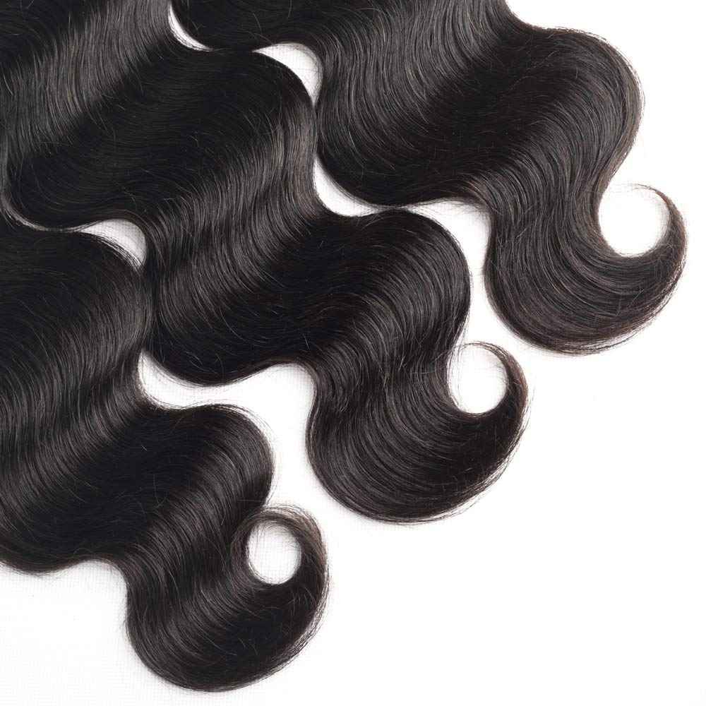 ALLRUN 10A Body Wave Bundles 100% Unprocessed Human Hair Body Wave 1 Bundle(20 Inch) Brazilian Virgin Hair Weave Human Hair Bundles Remy Hair Extension