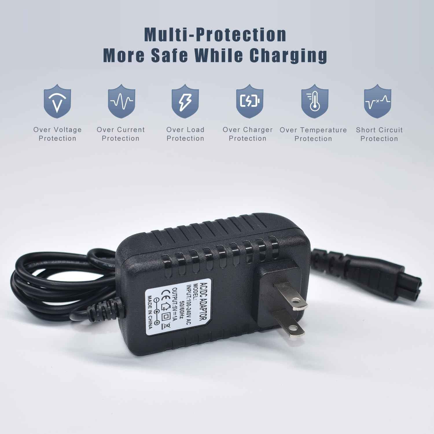 Replacement Charger for Remington Shaver HC4250 HC5870 PF7500 PF7600 PG6250 PG6255 PG6170 PG6171 XR7000 XF8550 XF8700 XR1400 XR1430 HC5950, 5V Trimmer Charging Cord for Remington Razor