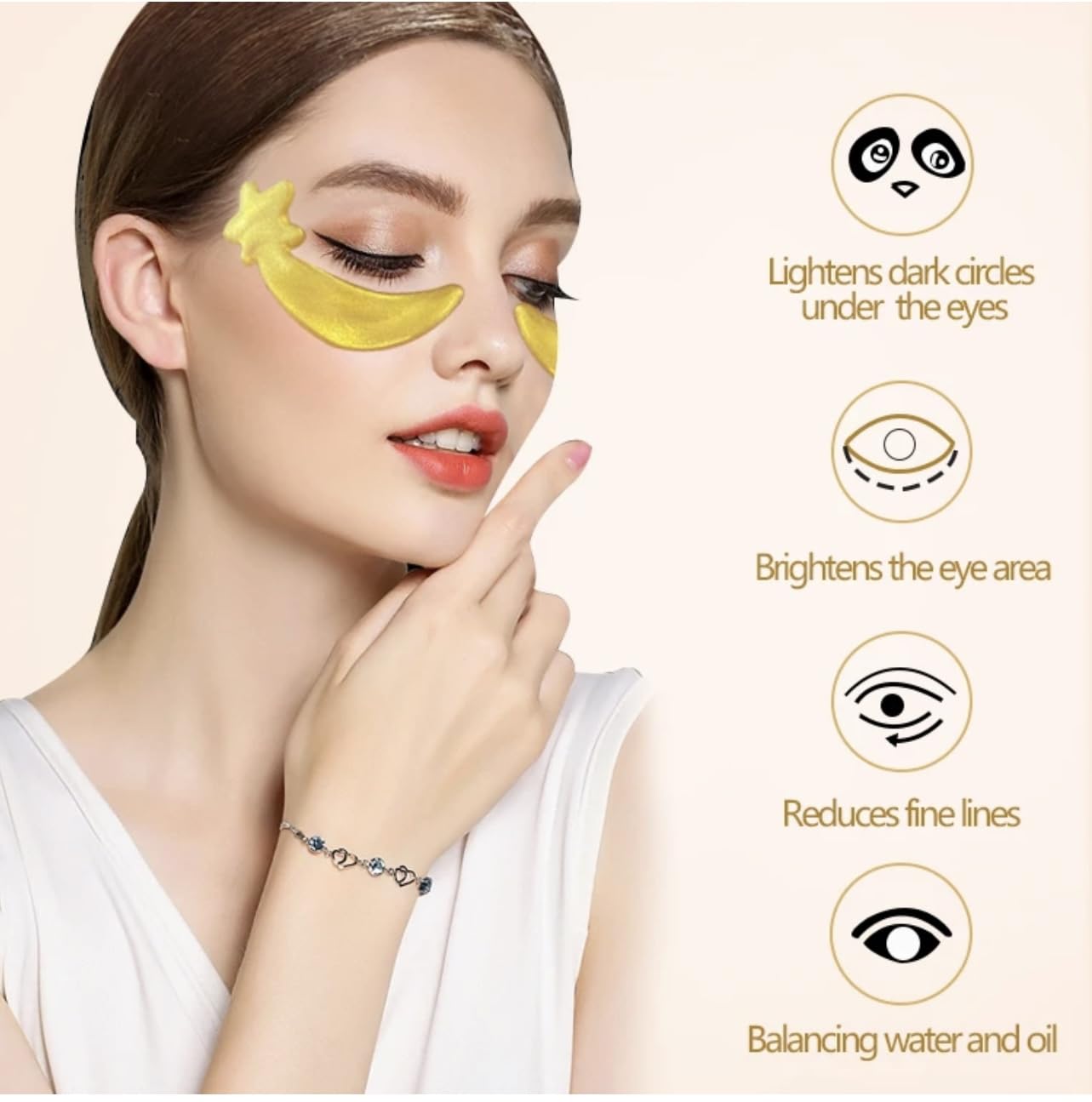 ReNew You Essentials Under Eye Patches (30pcs) - Rose, Gold, hydro-gel Under Eye Mask Amino Acid & Collagen, Under Eye Mask for Face, Dark Circles and Puffiness, Beauty & Personal Care