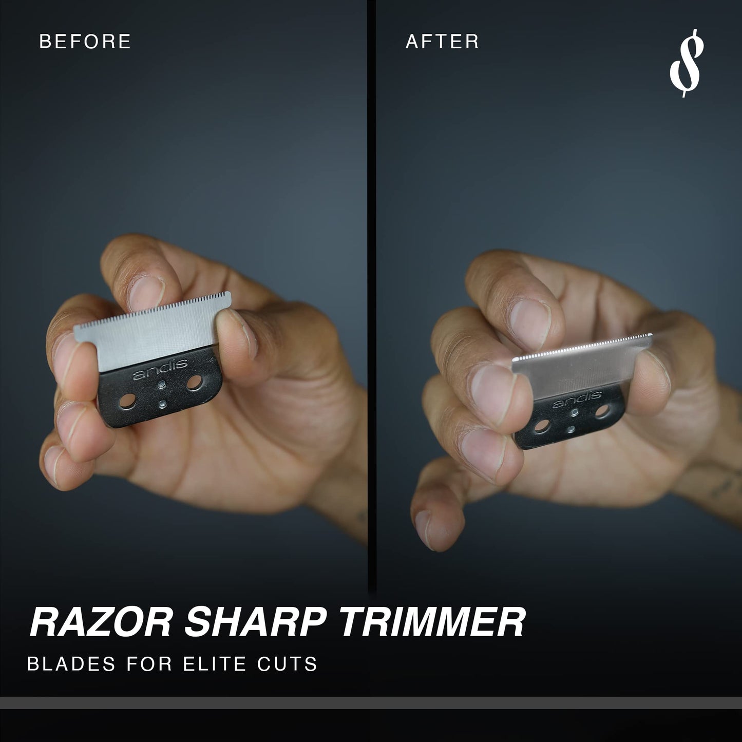 The Rich Barber 1 Minute Blade Modifier - Trimmer Blade Sharpener with Diamond Metal Stone for Professional & Home Use - Closer Shaves, Sharper Lines, Less Ingrown Hair - Compatible with Most Brands