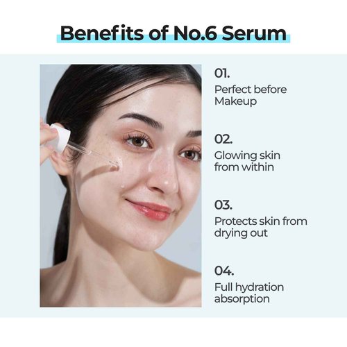 numbuzin No.6 Serum | Deep Sleep Mask Serum | Iceland Glacier Water for Instant and Long-lasting Hydration with Hyaluronic Acid & Niacinamide | Korean Skincare for Dry Skin | 1.69 fl. oz.