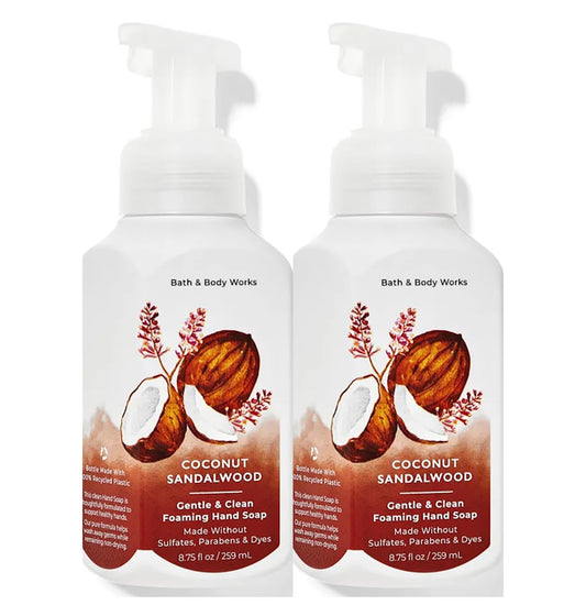 Bath and Body Works Coconut Sandalwood Gentle Foaming Hand Soap 8.75 Ounce 2-Pack (Coconut Sandalwood)